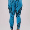LEG-007-BLU (2) Colanti Fitness Gym Freak Zebra Push Up Talie Inalta Albastrii