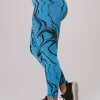 LEG-007-BLU (3) Colanti Fitness Gym Freak Zebra Push Up Talie Inalta Blue